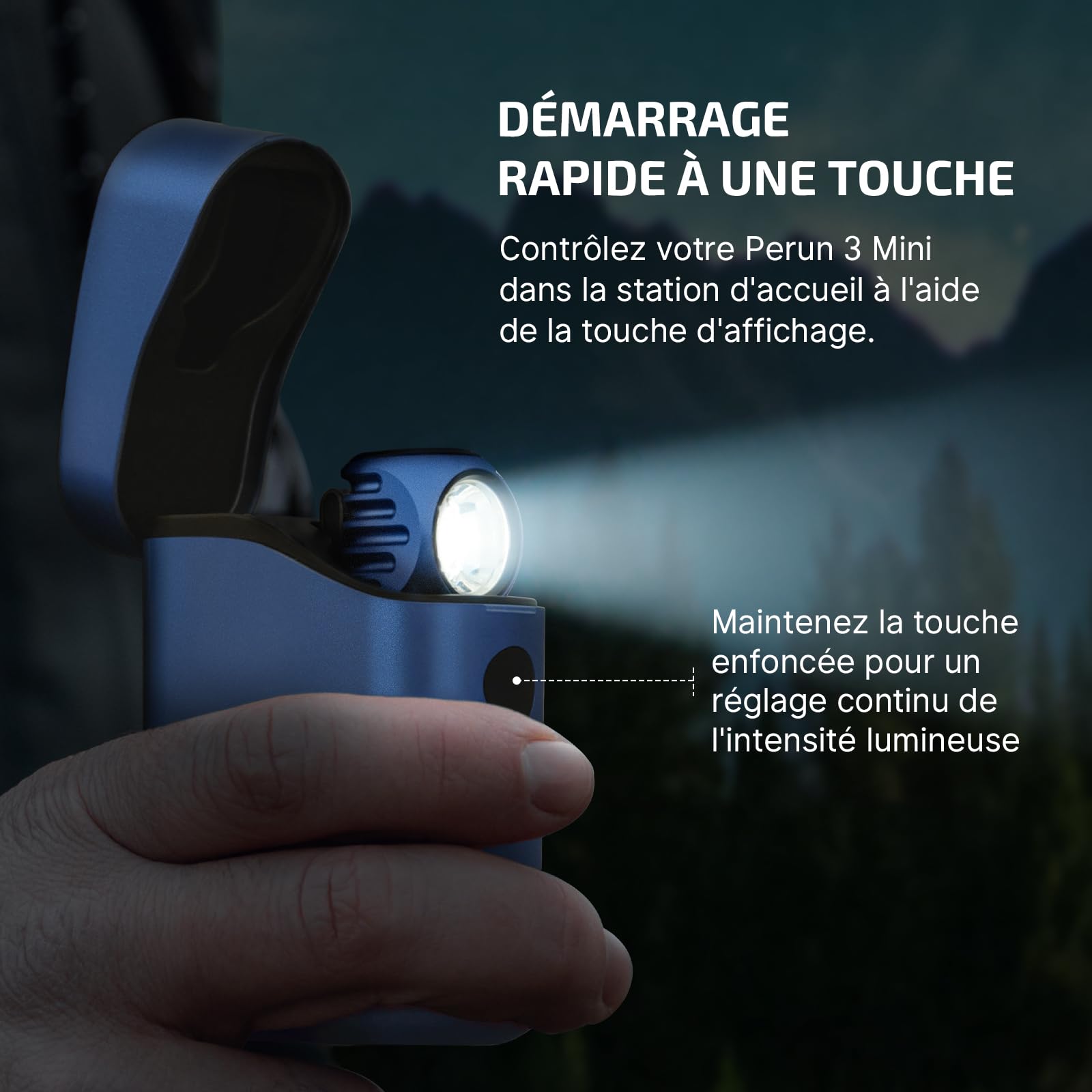 OLIGHT Perun 3 Mini HCRI Lampe Frontale Puissante Rechargeable USB