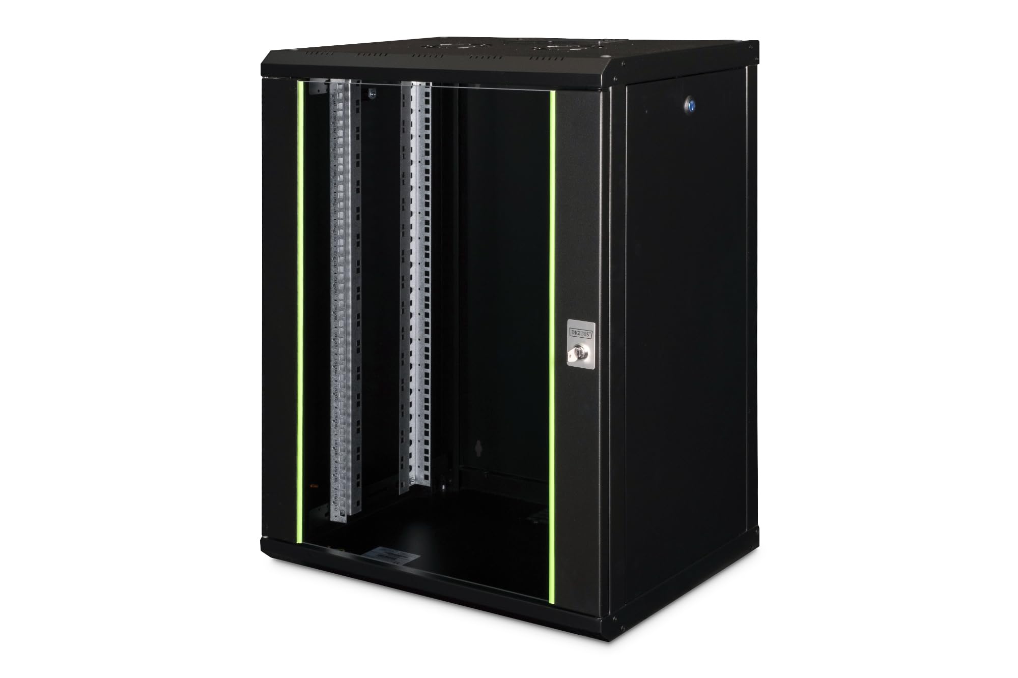 DIGITUS Armadio di rete - Rack 19 pollici - 16U - Montaggio a parete - Profondità 450mm - Carico 100kg - Serie Unique - Nero