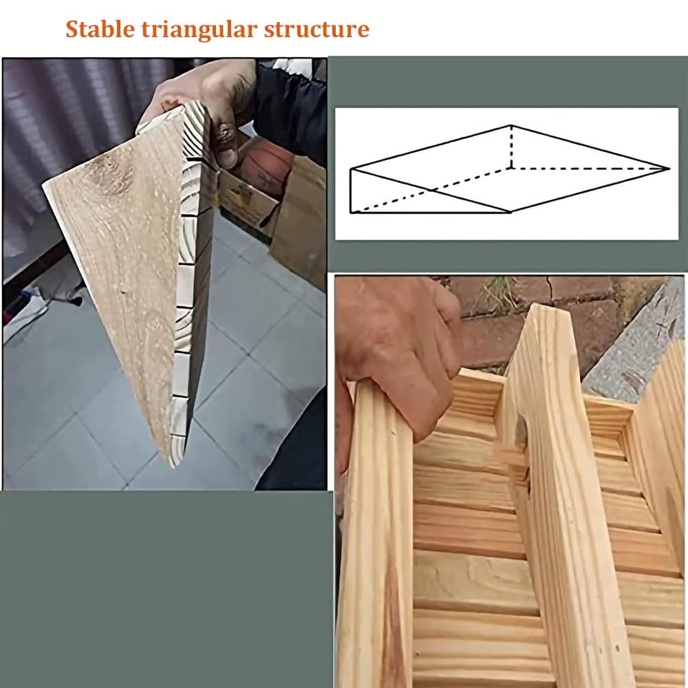 Rampa De Umbral De Madera Para Puerta 7-15cm Altura, Rampa De Acceso Antideslizantes Rampas De Bordillo Alta Carga, Rampas Para Silla De Ruedas Para Puertas De Hogar/jardín/cobertizos(31x30x11c