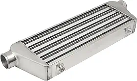PHILTOP Intercooler universal de montagem frontal 68.9 cm x 24.0 cm x 8.0 cm Intercooler de alumínio de entrada e saída