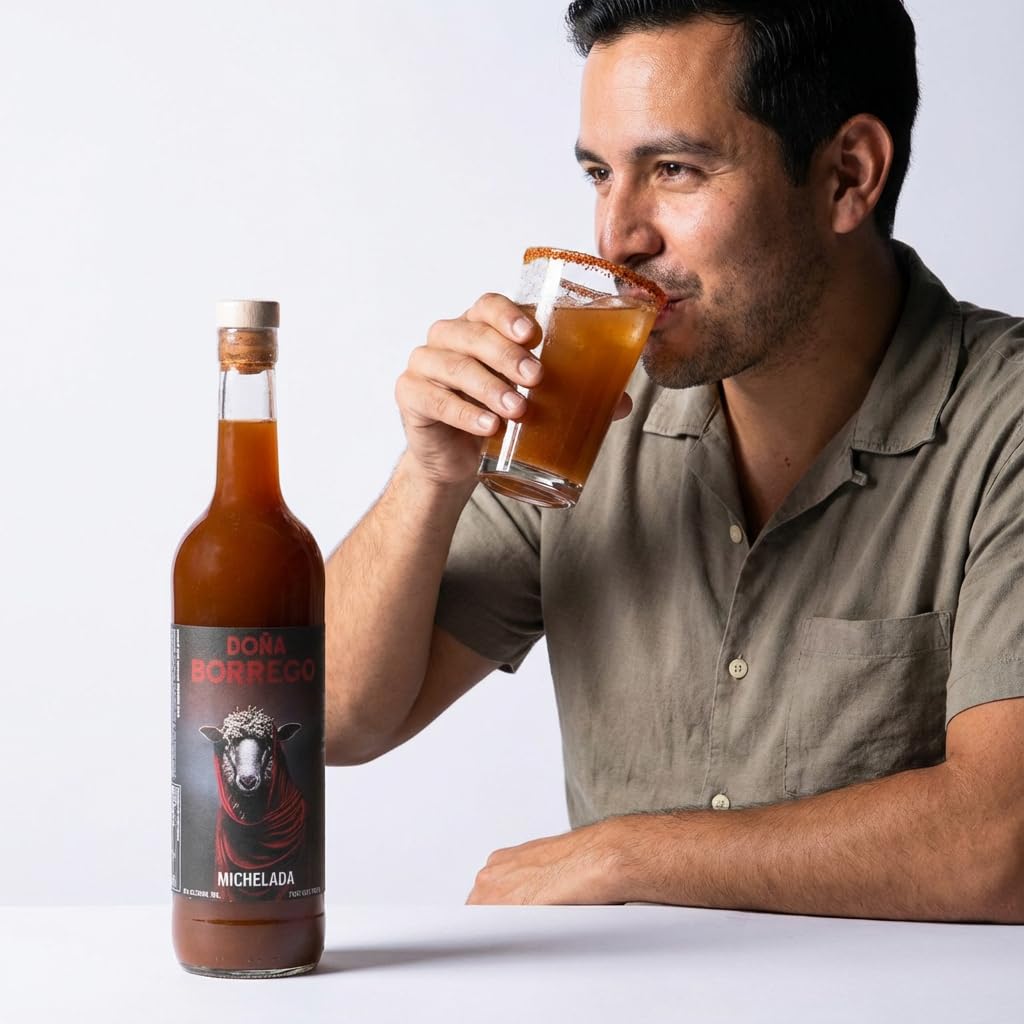 Michelada Doña Borrego 750ml Mix Artesanal Listo para Servir Bebida Mexicana 13-15 Raciones
