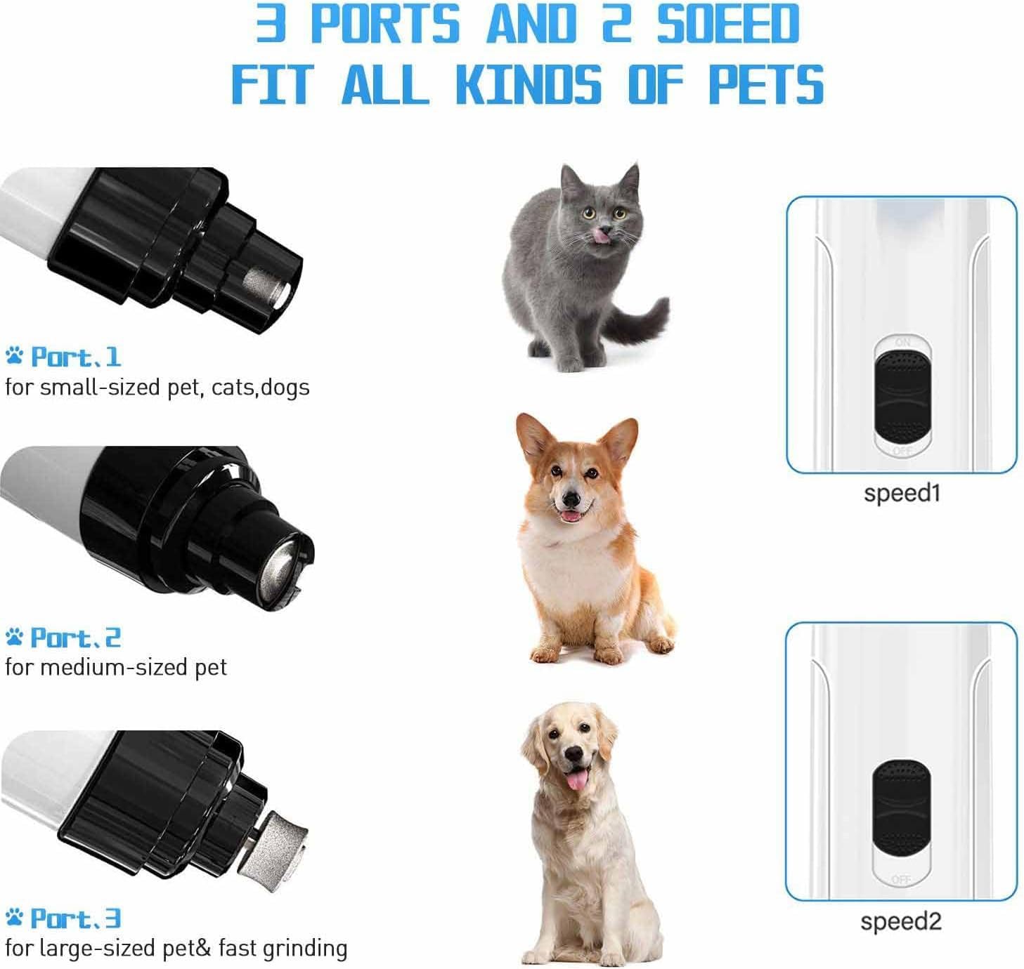 OrthoTrimmer Sicherer, sanfter, ergonomischer und leiser USB - Aufladbarer Krallenschleifer für Hunde und andere Haustiere