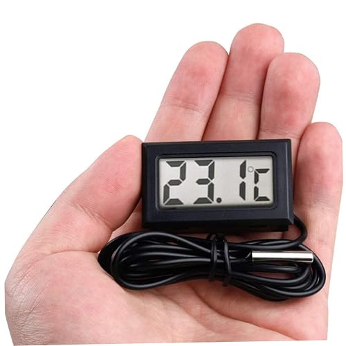 Miniatura 7 de Termómetros electrónicos de la sonda de Digitaces, termómetros de nevera digitales con cable incorporado con las sondas externas sondas de