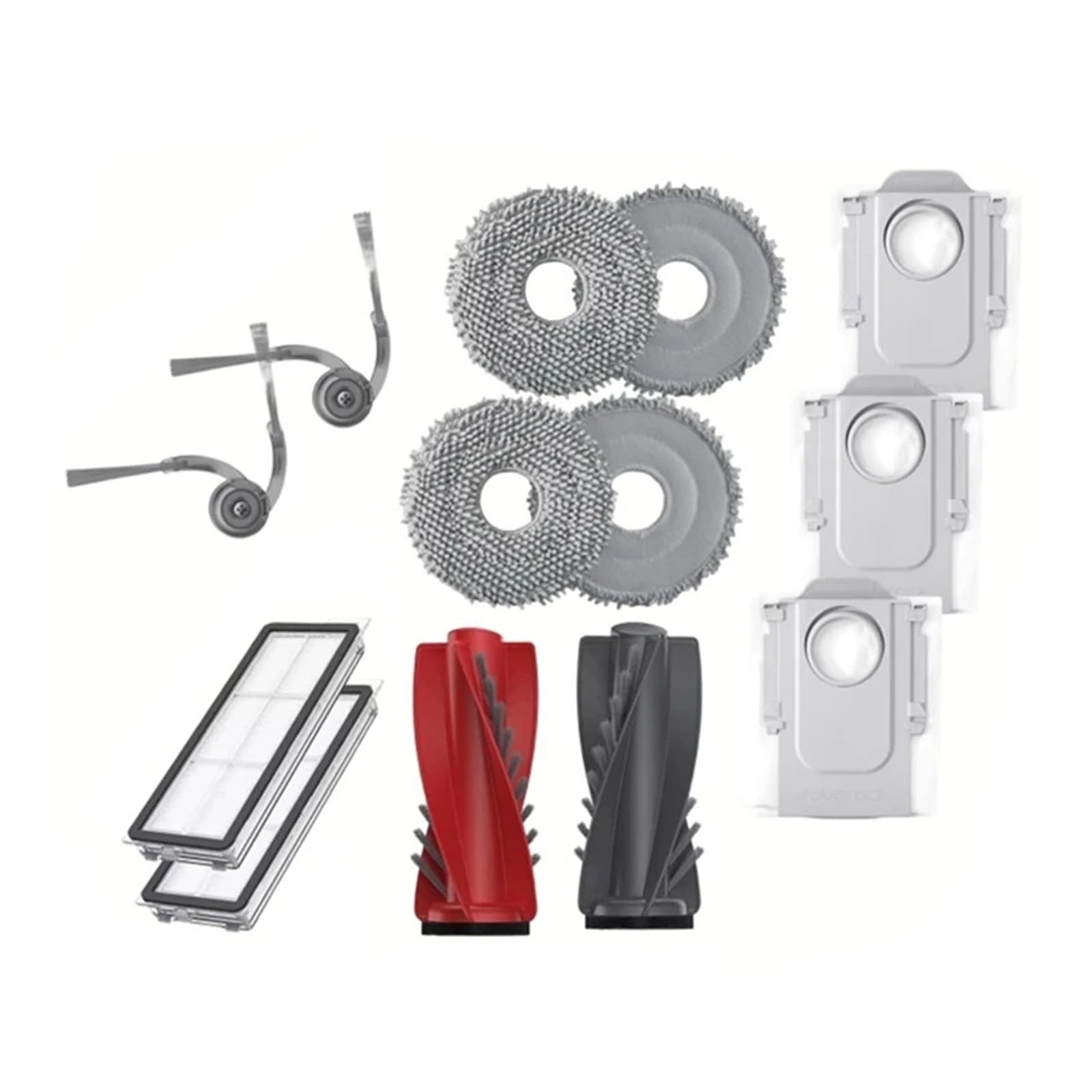 Shiketong Robot Vacuum Cleaner Spare Parts,Compatible For Roborock，Qrevo Curv Accessories Main Side Brush Mop Cloth Filter Dust Bags