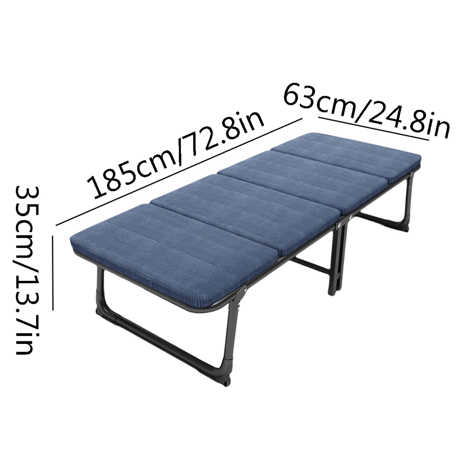 PEKJI Steel Foldable Camping Bed with Mattress Single Comfortable Foldable Bed Portable Camping Cot for Outdoor Travel Office