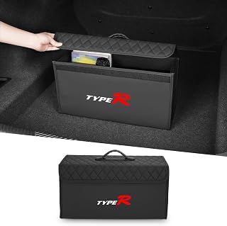 タイプR 車 トランク 収納 ボックス 蓋付き 折り畳み可能 シビック FL5 FK8 車用 ケース 大容量 防汚·滑り止め ブラック