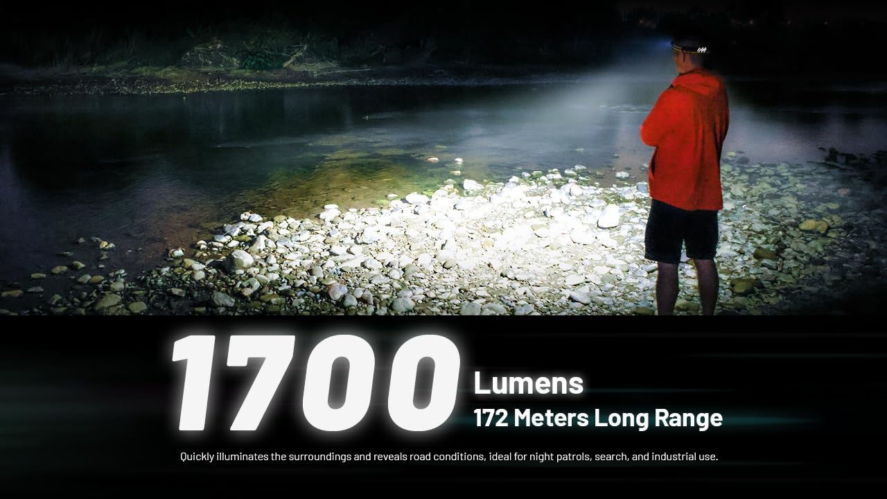 Nitecore NU45 Lanterna de cabeça de 1700 lúmens, carregamento