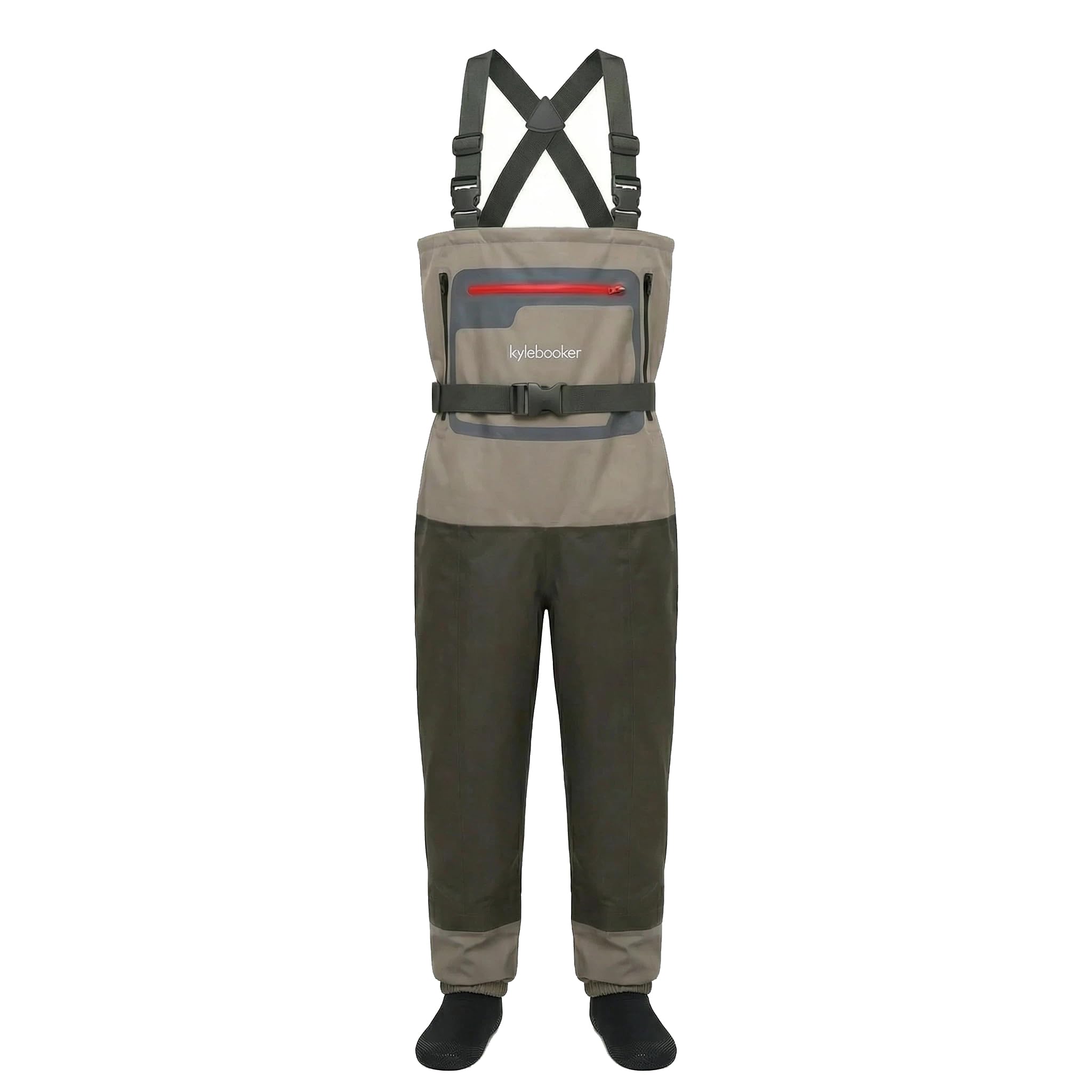 Kylebooker Breathable Neoprene Stockingfoot Fishing Chest Wader