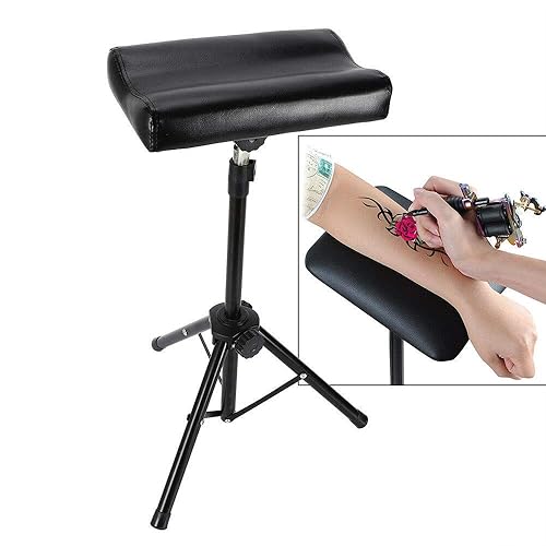 Miniatura 2 de Fetcoi Soporte para reposabrazos de tatuaje, trípode plegable para tatuajes, soporte para piernas y brazos, silla de estudio, altura ajustable de 70