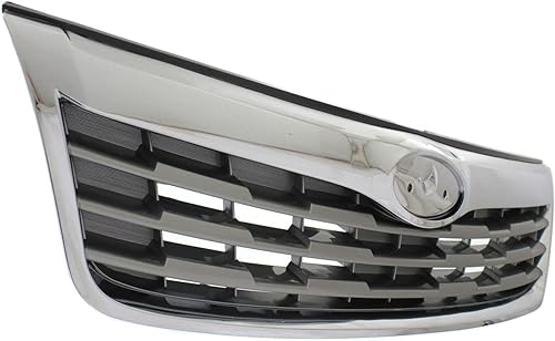 Conjunto de rejilla para Subaru Forester 2011 a 2013, no incluye emblema, plata con moldeado cromado, hecho de plástico ABS, SU1200149
