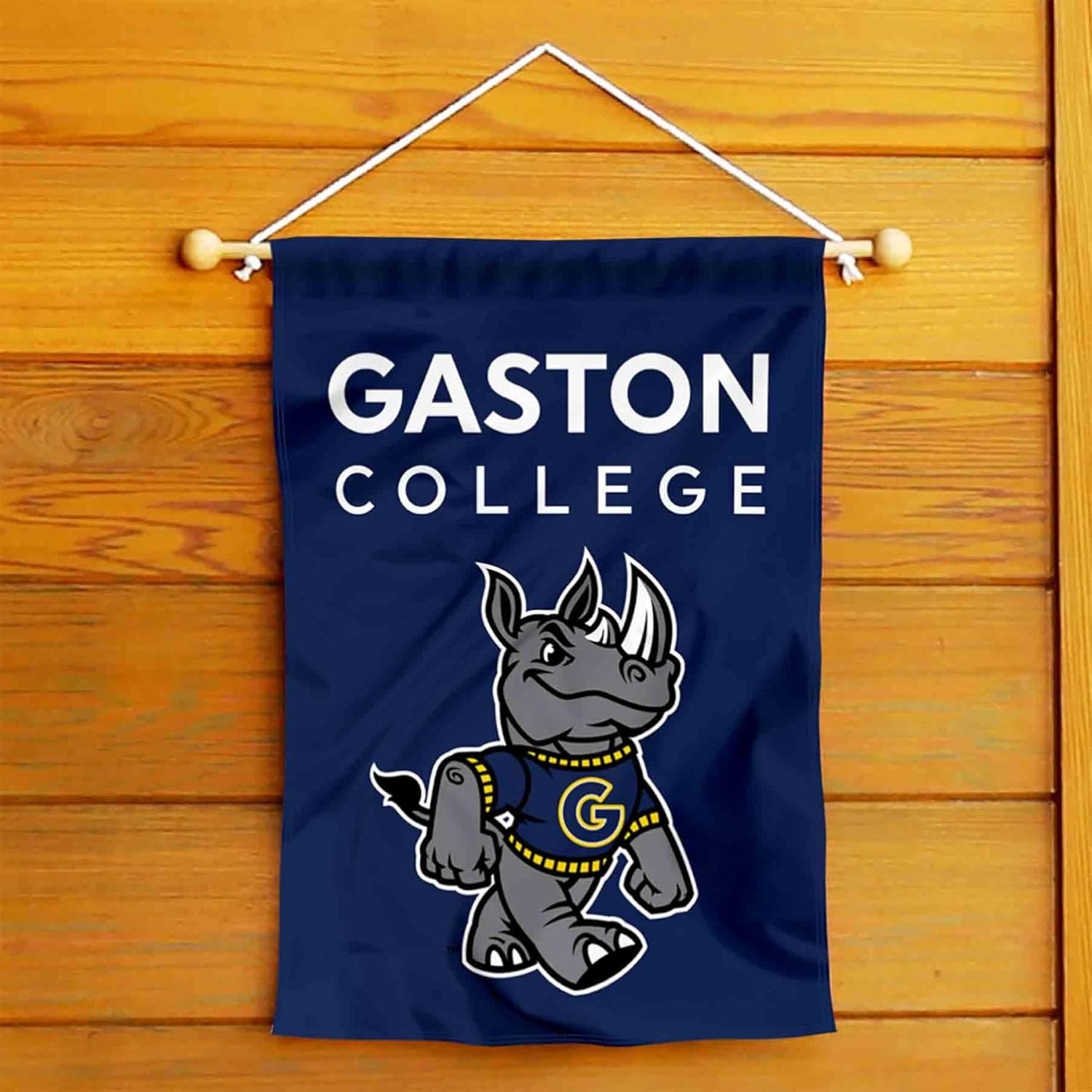 Gaston College Rhinos Wordmark Logo Garden Banner Flag - Image 4