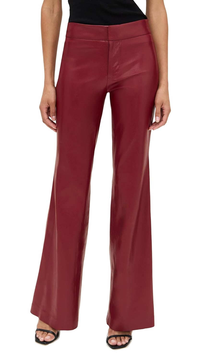 alice olivia Womens Andrew Vegan Leather Trousers