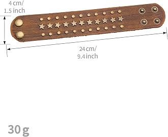 Jeilwiy Punk Leather Wristbands for Men Bracelets Handmade Wide Cuff Bangle Braided Jewelry Black Brown Adjustable - Punk Father's Gifts