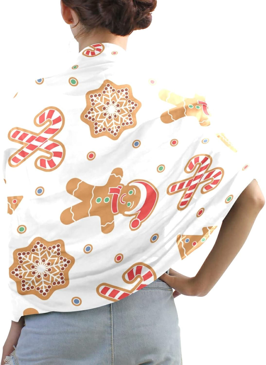 Women Long Silk Scarf, Satin Shawl Chiffon Large Stole Headscarf Sunscreen Wrap - Image 6