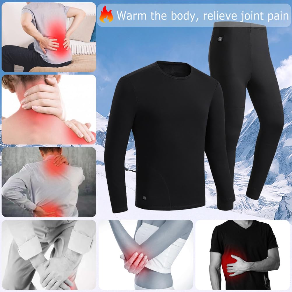Conjunto Térmico Completo De Camiseta Y Pantalón Largo con 52 Zonas De Calefacción para Exteriores En Climas Fríos.