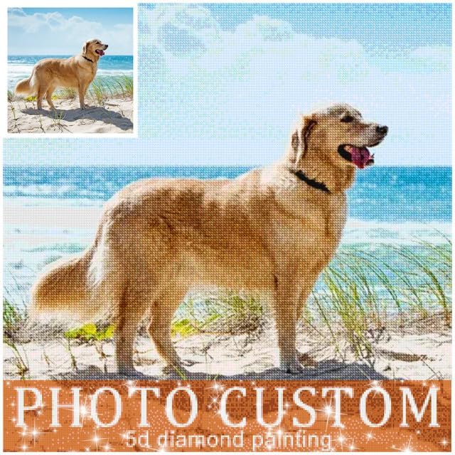 JIOJOG Custom Diamond Art Painting for Adults, 5D Full Drill Personalized Diamond Art,Create Your Own Diamond Art Painting for Home Decor, Customized Photo Gifts with Private Picture Diamond Art