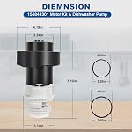 154844301 Motor Kit 154844301 Dishwasher Circulation Pump Motor with O-Rings for Frigidaire Dishwasher, Replace for 154488001 154588701 154594201 154648101 154700101