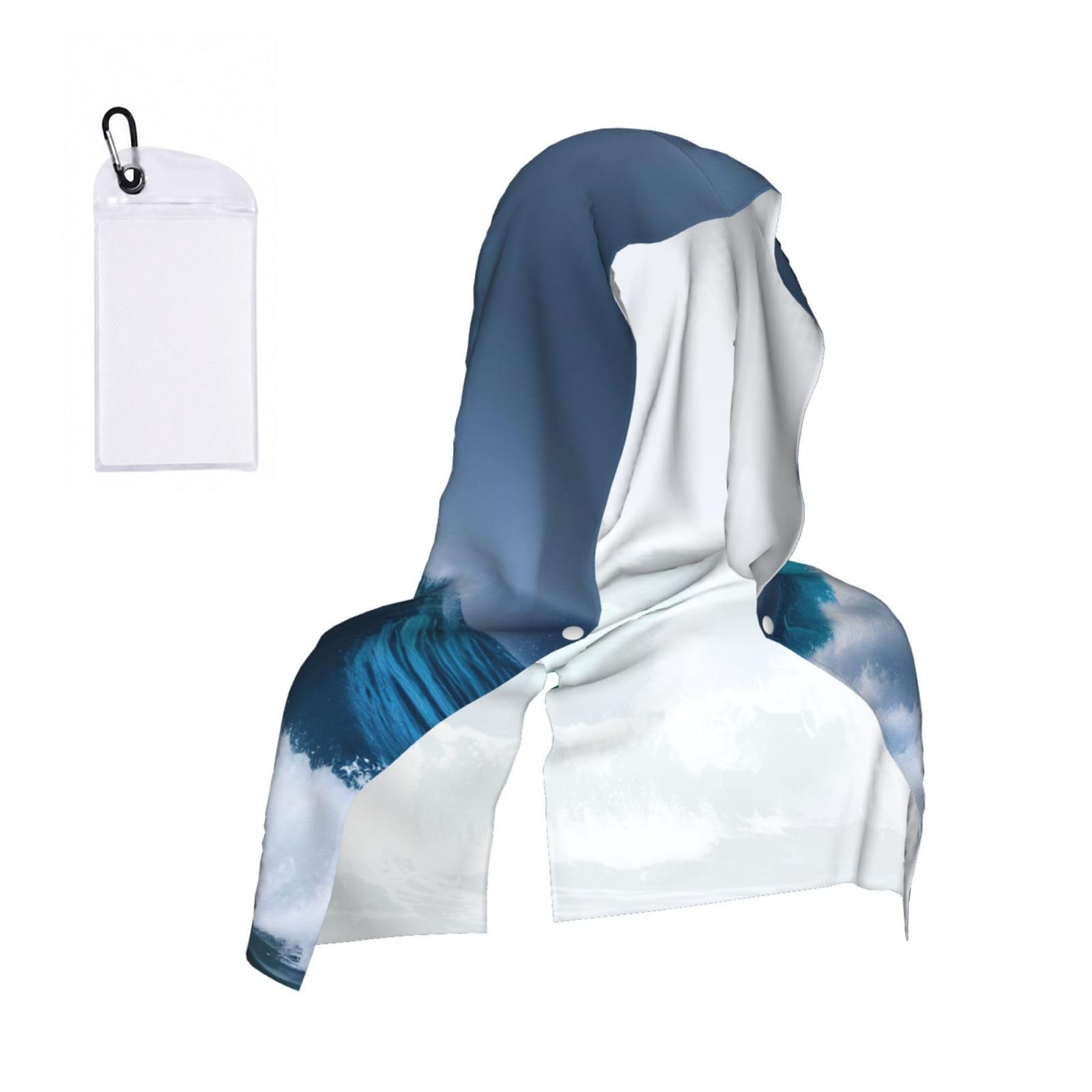 ZYJHYY Ocean Wave Print Unisex Swimming Towel Practical Camping Towel Skin-Friendly Cooling Towel For Workout Training