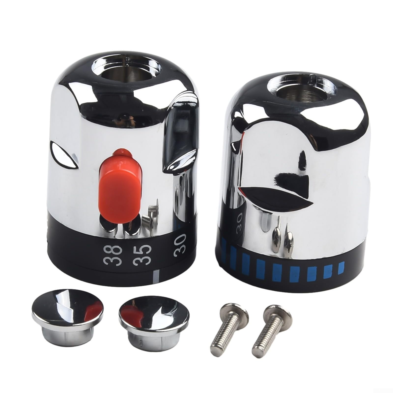 Thermostatic & On Off Water Control Handles, For Bath Shower Mixer Taps, Shower Valve Control Handle Constant Temperature Control Knob