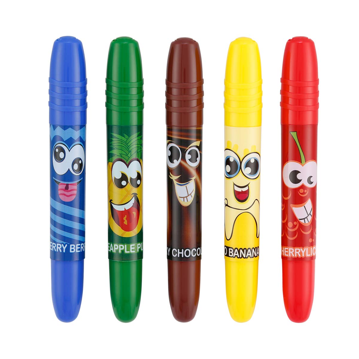 Luxor 1766 Yum Yum Fruity Jumbo Pen Set - Pack of 5 (Multicolor