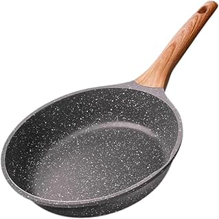 Frigideira antiaderente funda com cabo de madeira panela por indução f