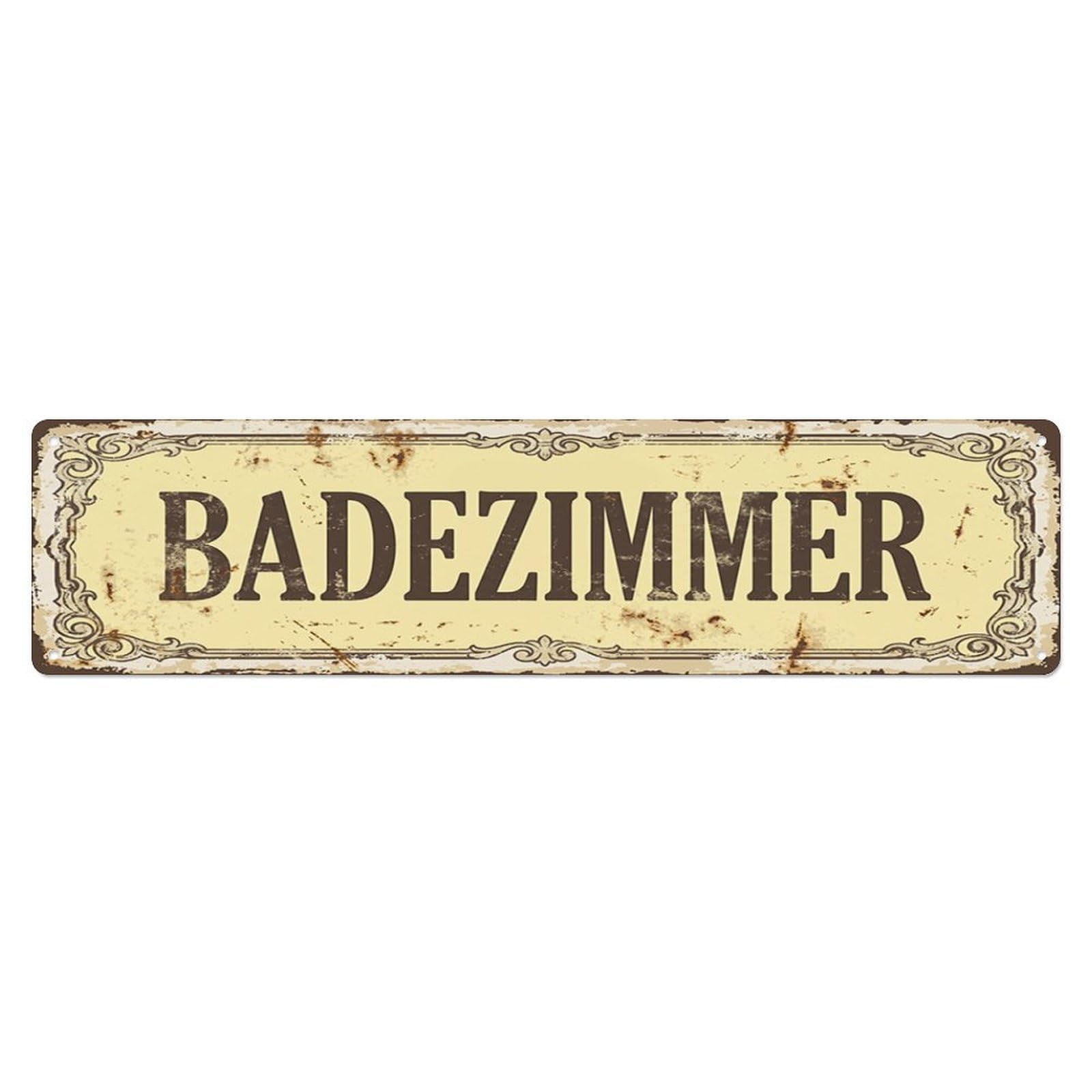 Vintage Nostalgic Biergarten Washroom Toilet(WC) Door Metal Tin Skinny Sign Plaque Wall Decor for Cafe, Club Bar, Office, Home Garden Metal Poster 4x16Inch