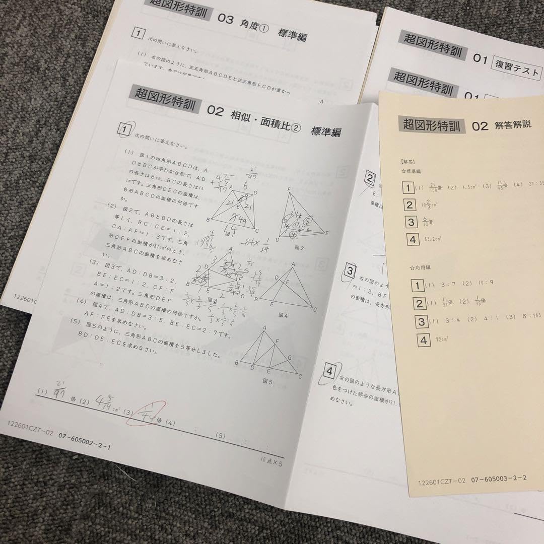 Amazon.co.jp: サピックス 6年 超図形特訓（標準編応用編）複テ