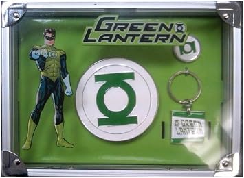 Green Lantern Gift Set with belt buckle ring and keychain