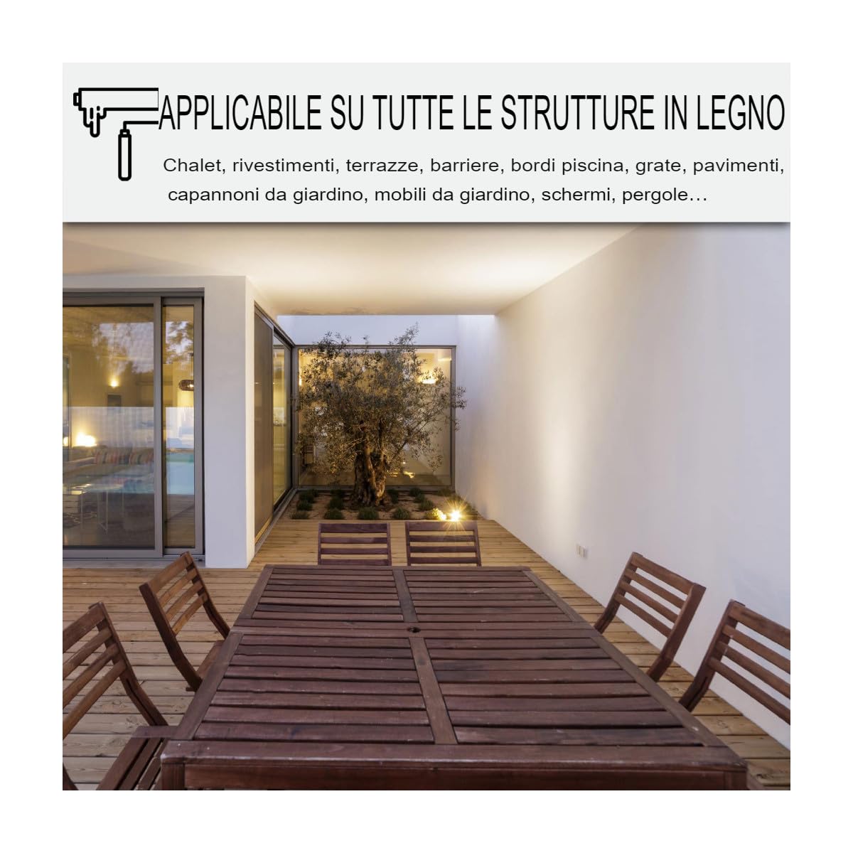 Saturatore per legno, a base di oli naturali vegetali - ARCAWOOD COLOR 284-2,5 L (fino a 12,5 m²) Pino dell'Oregon - Tinta Arancione - ARCANE INDUSTRIES