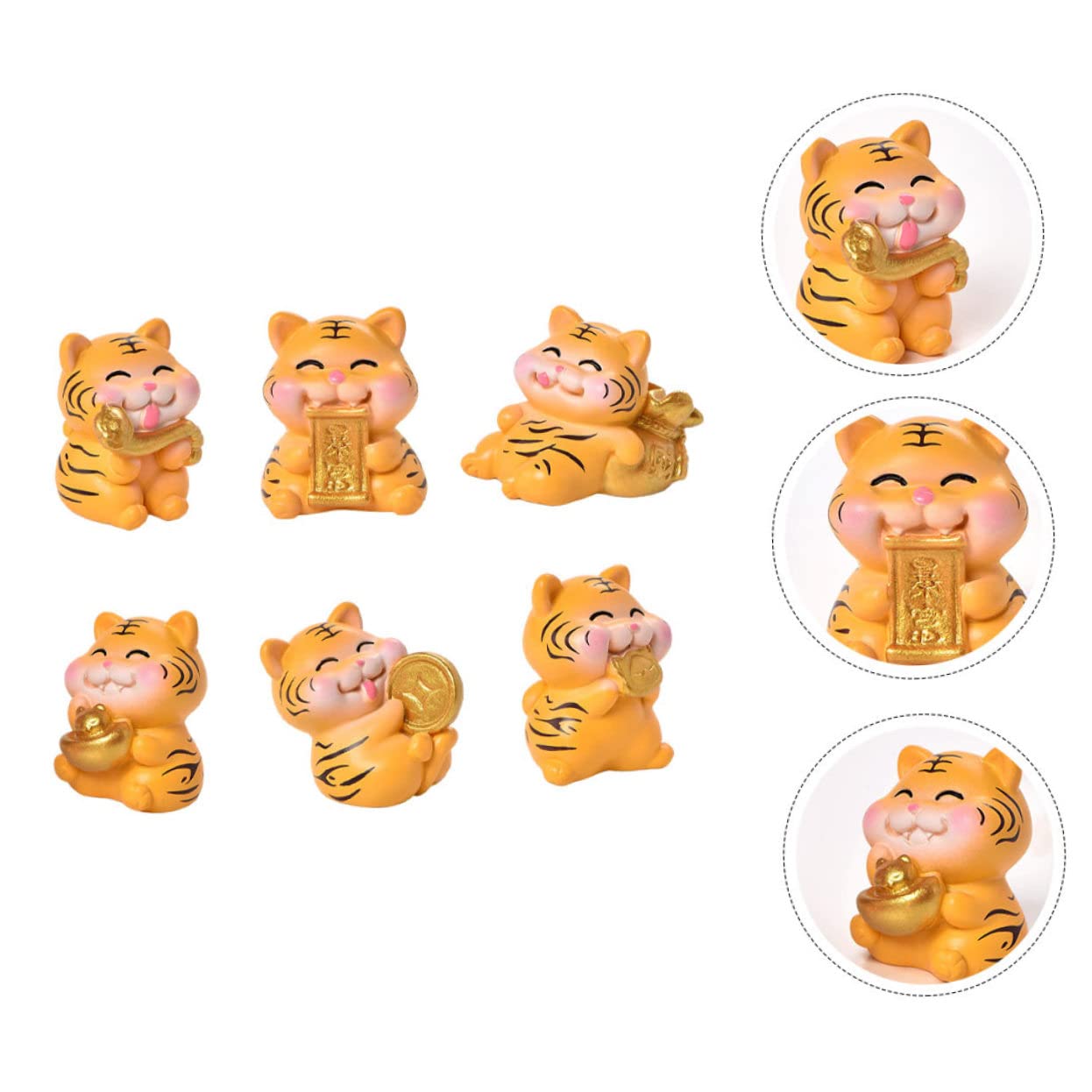 Mipcase 18pezzi Tiger Shape Garden Decor Landscaping Ornaments Per e Cortili Decorazioni Creative Per Domestici