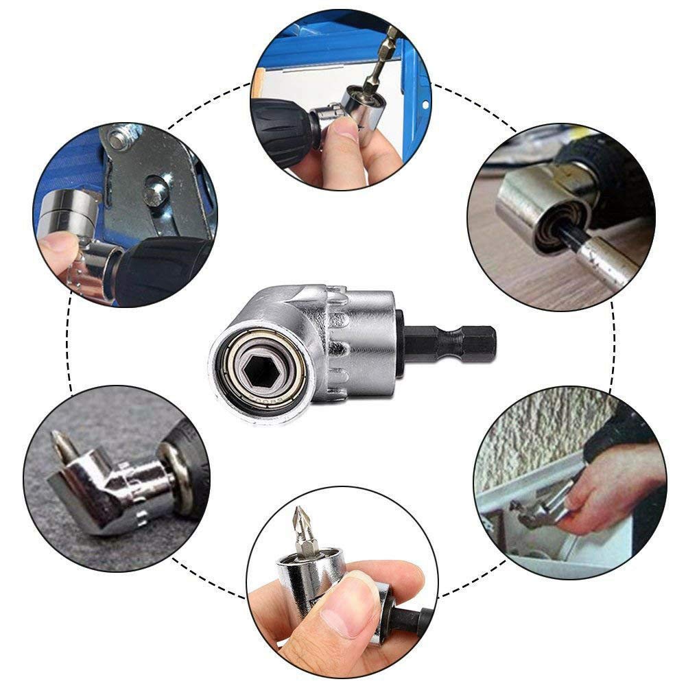 Tournevis à angle droit 105 ° 1/4" pour perceuse ou tournevis