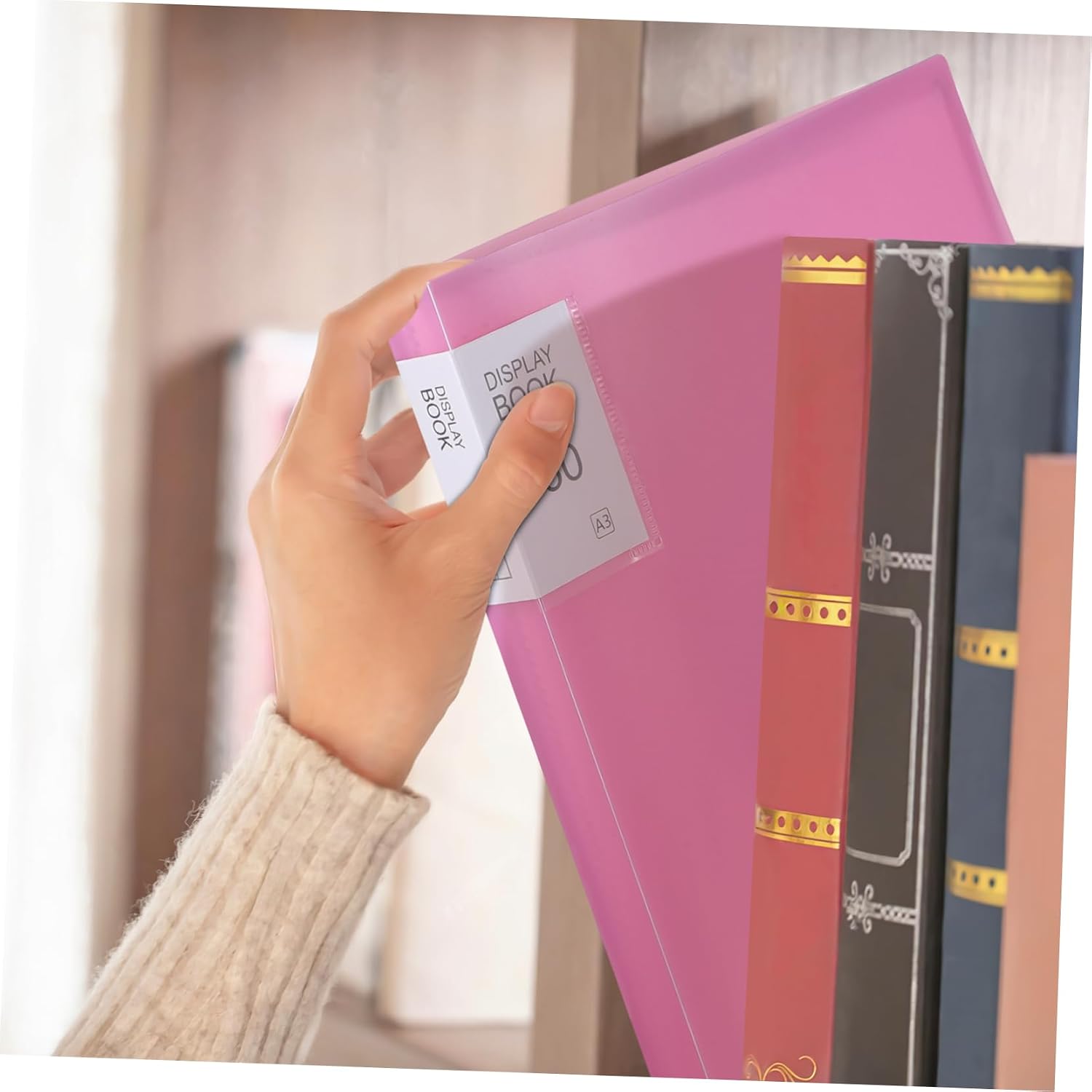 Holibanna Display Book for Art Portfolio Portfolio Case Presentation Book Binder Protector Folders