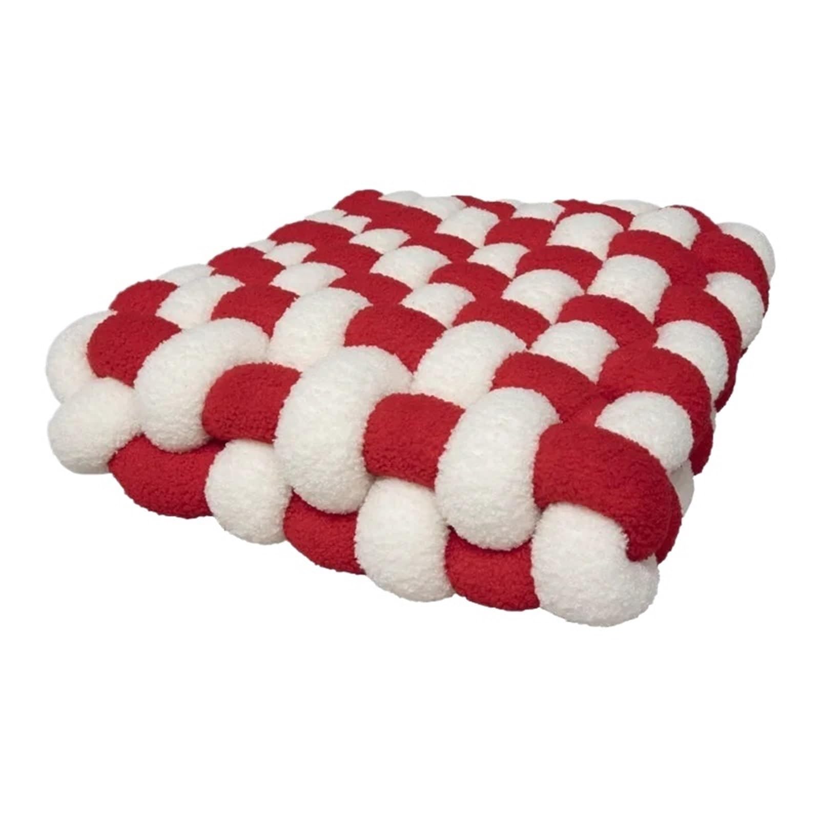 Knot pillow, Hand-Woven Knotted Ball Throw Pillow Multicolor Multiple Sizes