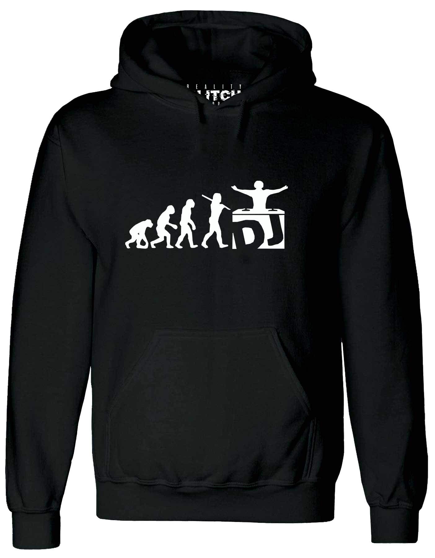 Reality Glitch Men's Black Dj Evolution Hoodie