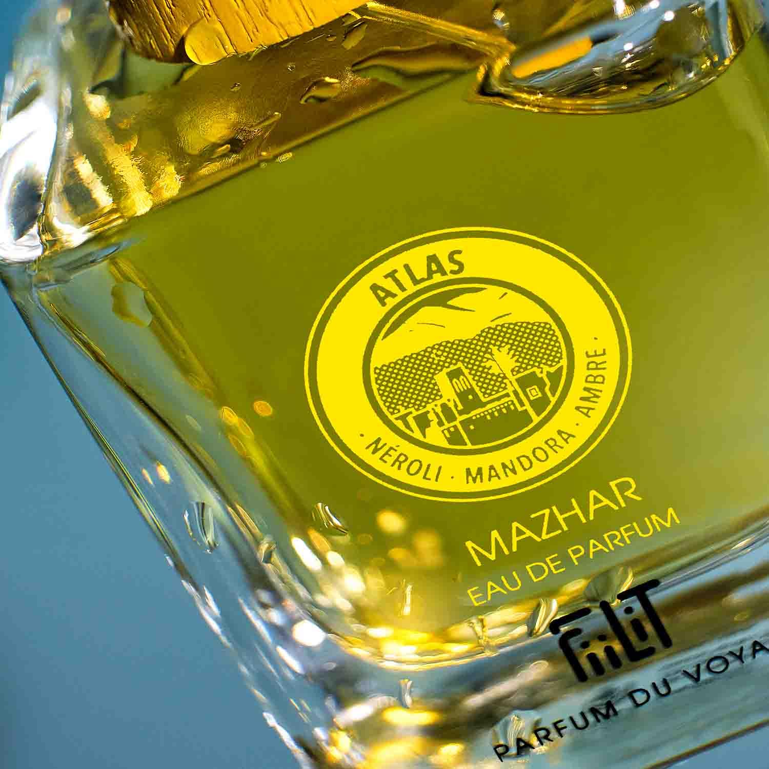 Naturalna woda perfumowana MAZHAR ATLAS 50 ml - FiiLiT perfumy podróżne - mieszane - dla kobiet i mężczyzn - Butelka z możliwością ponownego ładowania - Neroli Orientalny Kwiatowy Kwiatowy Oranger