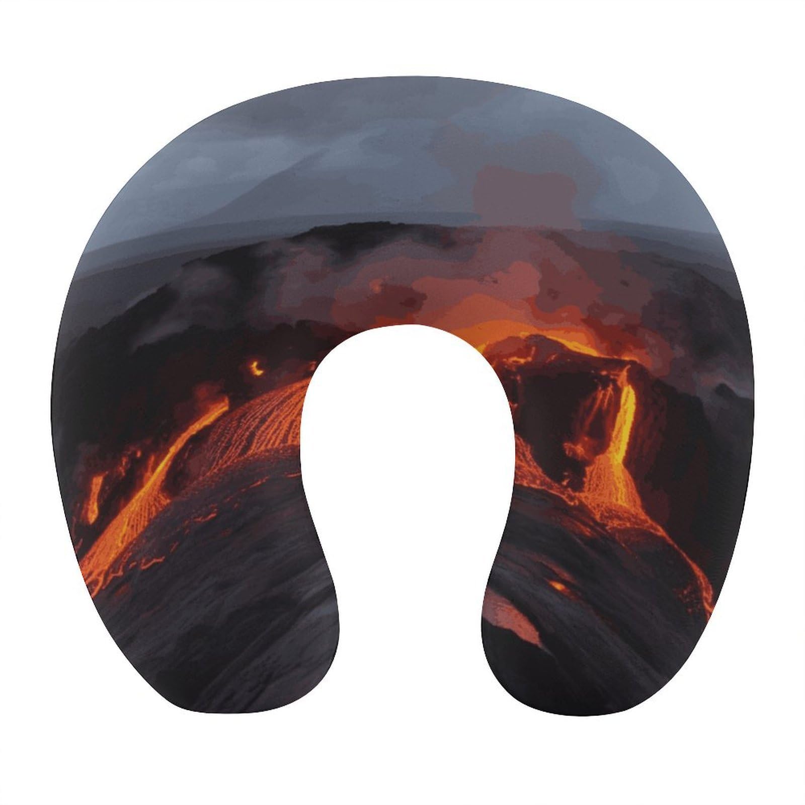 Btcowzrv Style Kilauea Volcano U Shaped Neck Pillow Travel Pillows