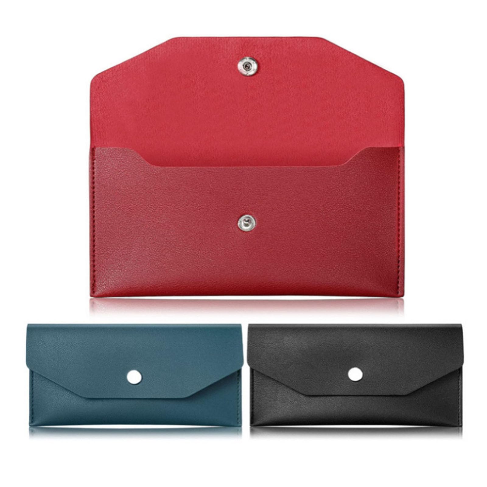 Organizer per biglietti da visita in pelle viola 17x9 cm Busta per contanti