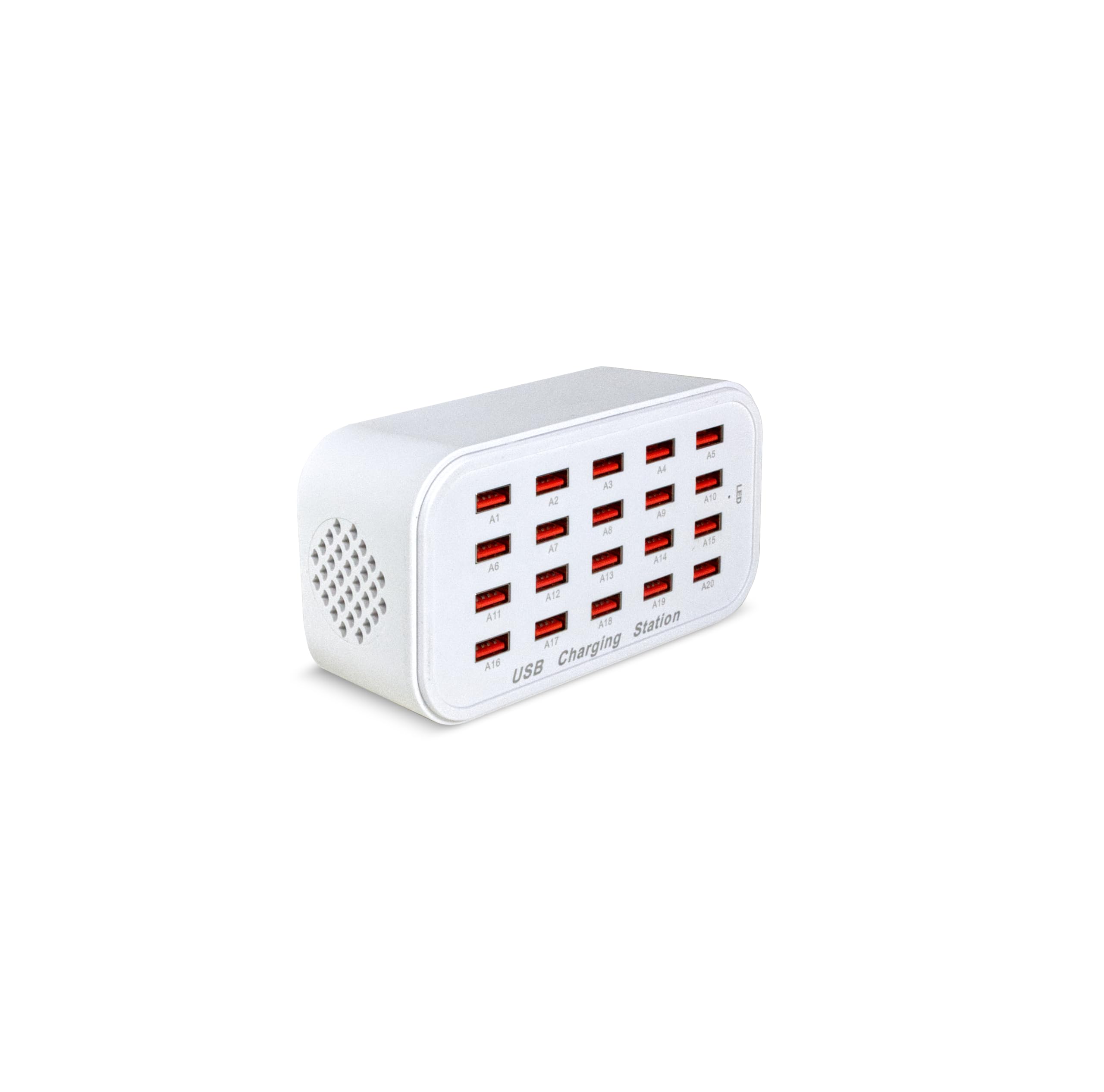 Caricatore USB Multiplo 20 Porte 100W Stazione di Ricarica Ignifugo per Apple Samsung Laptop
