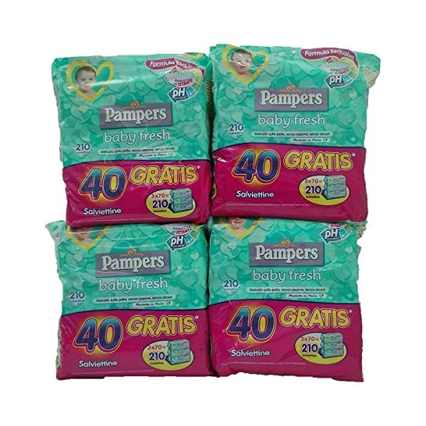 Pampers Baby Fresh 12 Packungen mit 70 Salv (insgesamt 840 Servietten)
