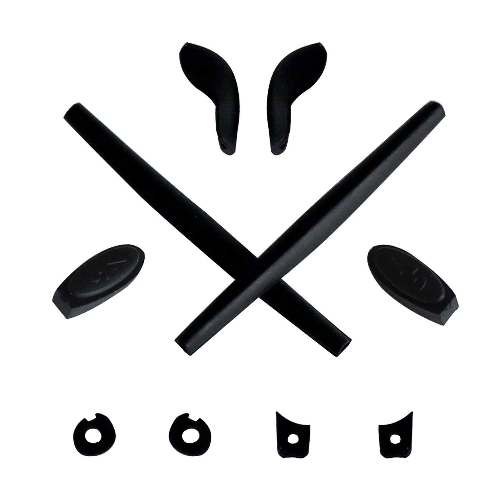 MRY Earsocks Nosepiece Kit for Oakley Juliet Sunglasses - Rich Option Colors (Black, Clear)