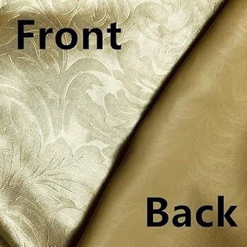 Best Curtains 製品 ,金色のサテン模様のライトブラウンのカーテン Amazon.com: MYRU 2 Panels Set Semi Blackout Gold Curtains