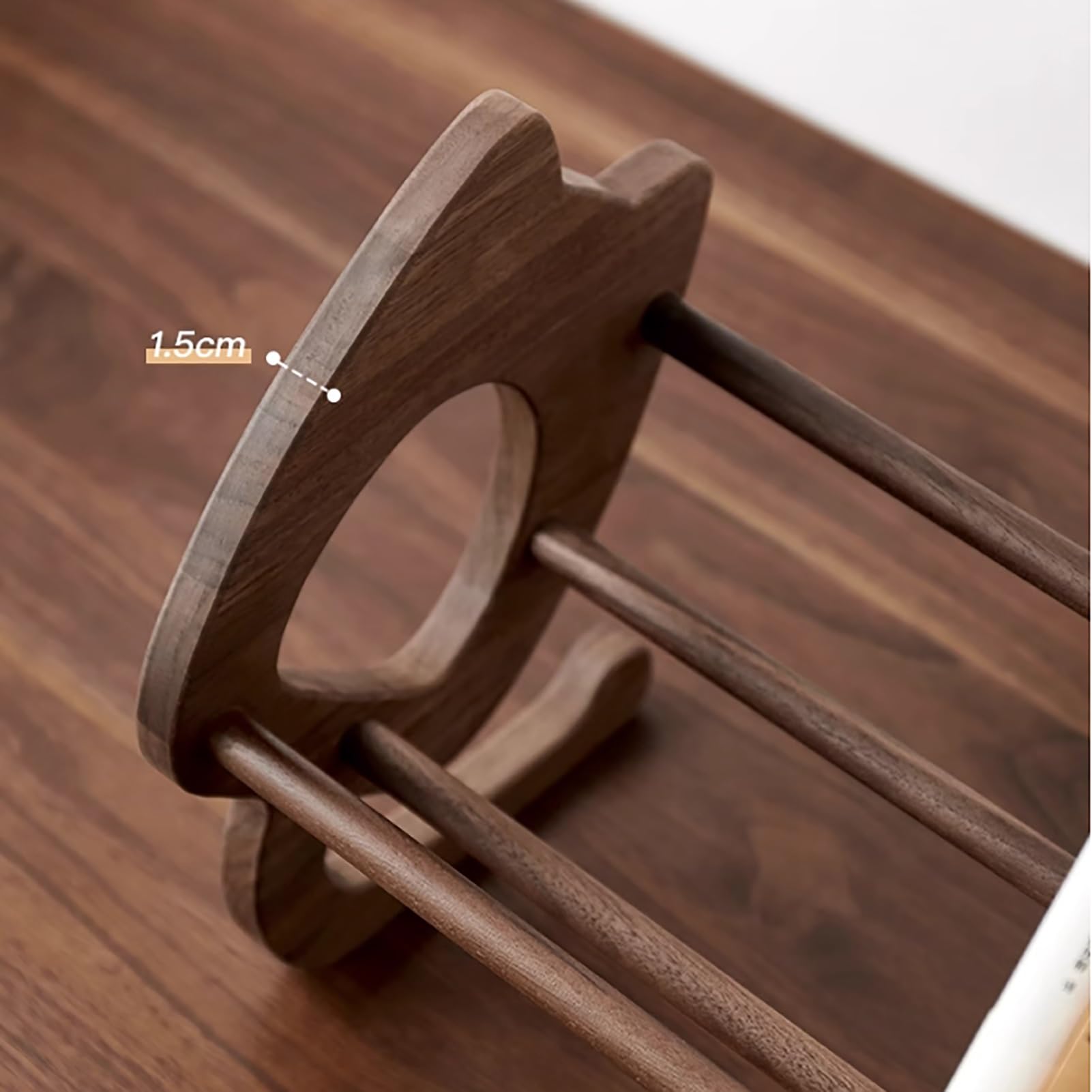 Generico Espositore da scrivania Portariviste, Porta libri da tavolo, Scaffale multifunzionale Libreria da tavolo(Black walnut,S)