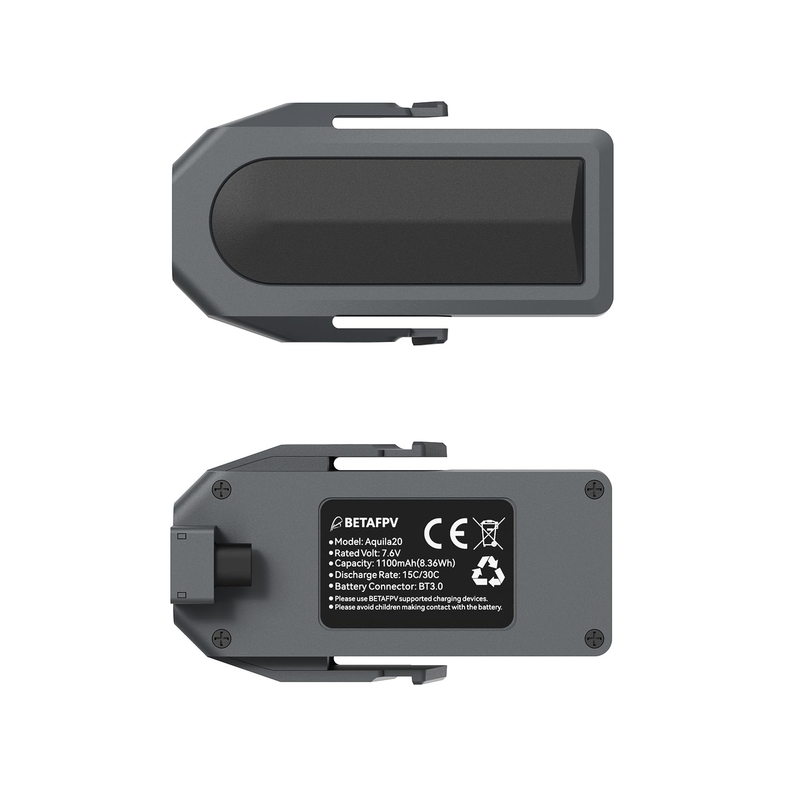 BETAFPV Aquila20 Exclusive Battery 7.6V 15C 1100mAh 2S LiHV Lipo z inteligentnym modułem zarządzania, wskaźnik poziomu, BT3.0 Connector
