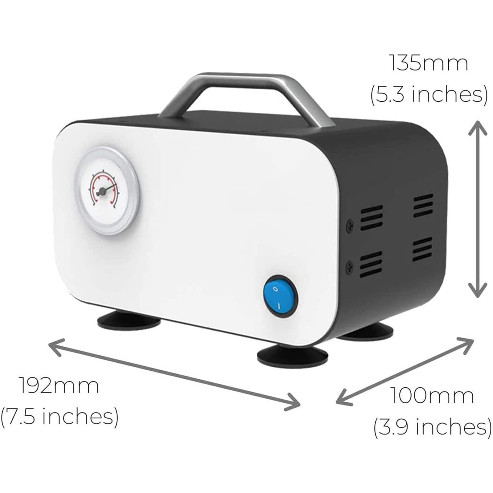 Bomba de vacío de Laboratorio con Membrana sin Aceite, Bombas de Filtro de Laboratorio portátiles, Velocidad de Bombeo rápida de 10L/15L/30L por Minuto (10L)