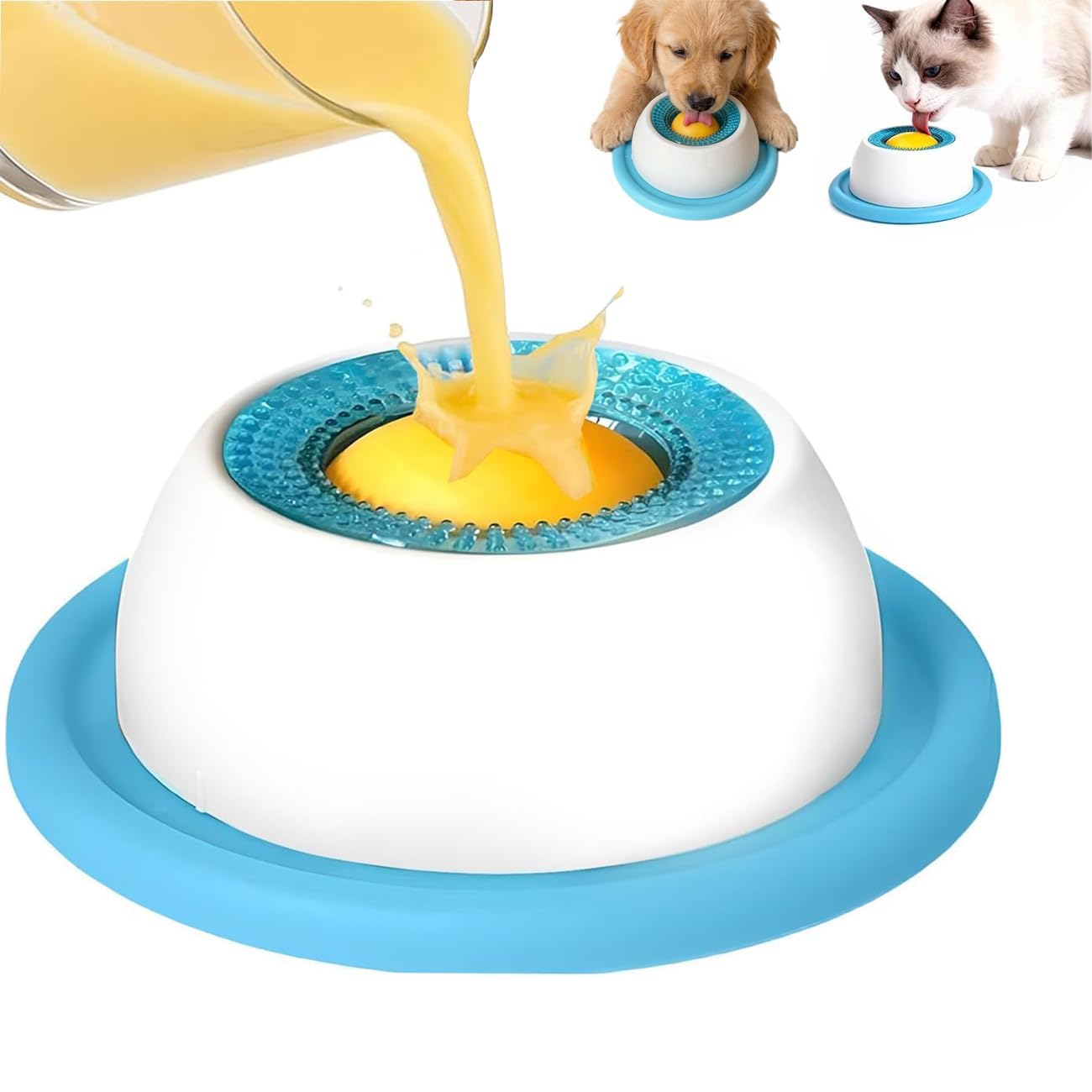 2026 New Dog Lick Ball,Licking A Bal l Add More Fun Bowl, Dog Lick Ba ll Bowl,Licking A Ball for Dogs,Slow Down Eating Speed and Add More Fun for Your Dog and Cats.