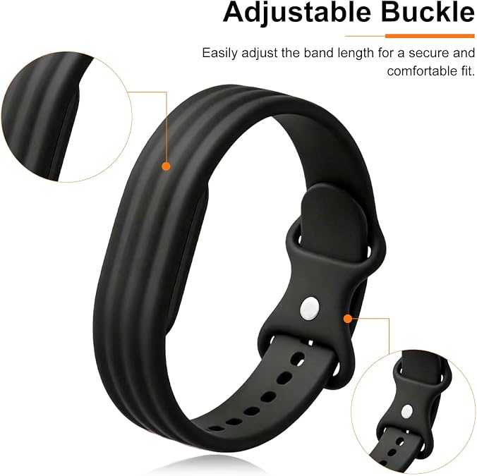 Silicone Watch Band for Google Fitbit Air, Stretchy Elastic Sport Strap for Google Fitbit Air, Wristband for Women and Men
