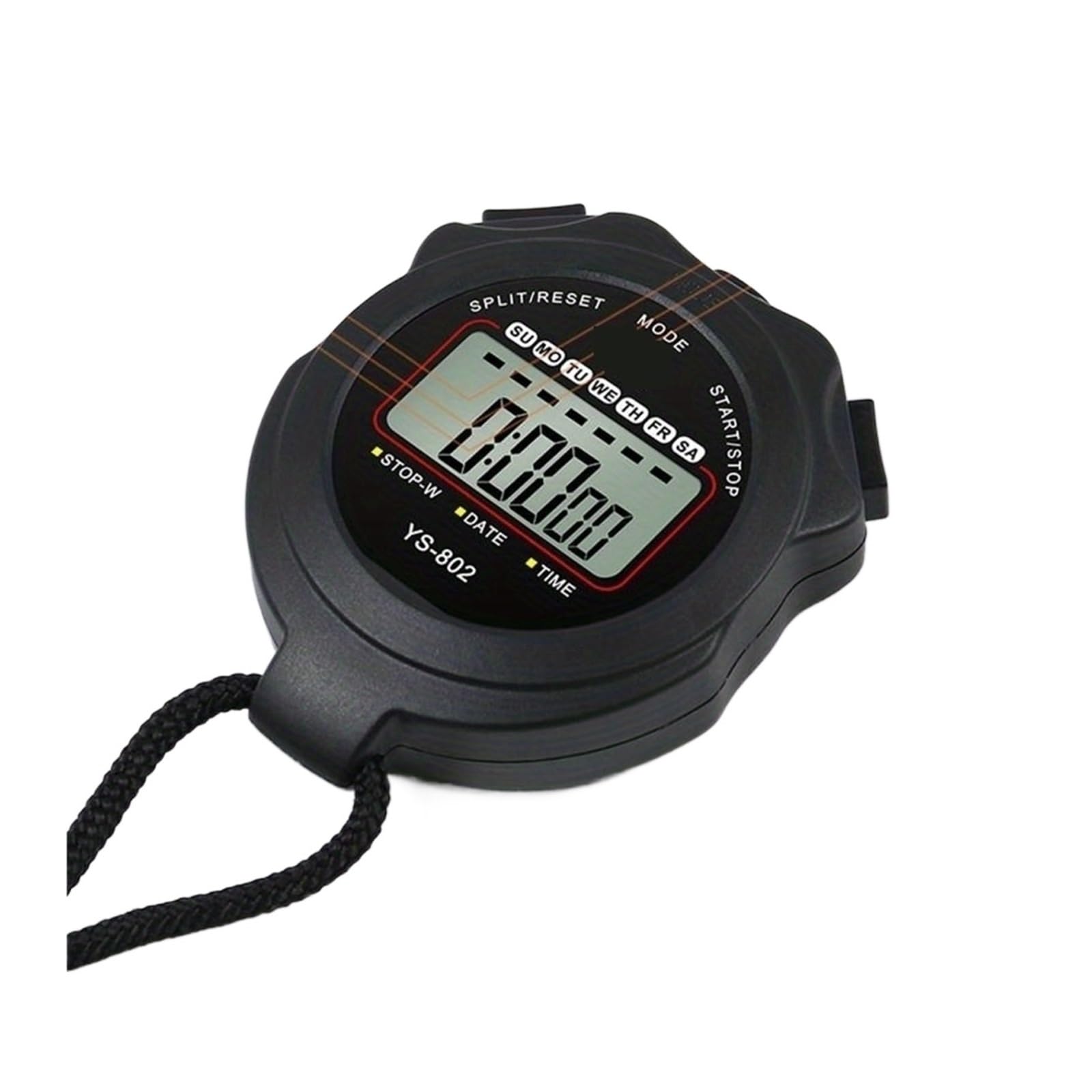 Stopwatch Timer Training Physical Education Teacher Track And Field Running Fitness Exercise Referee Competition Tools Precision Timing(BLACK)