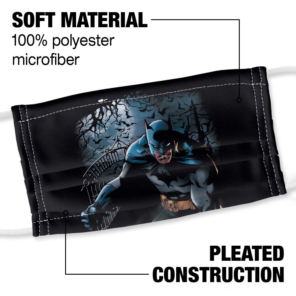 Batman Light of the Moon 1-Ply Reusable Face Mask Covering with Adjustable Nose Wire, Unisex