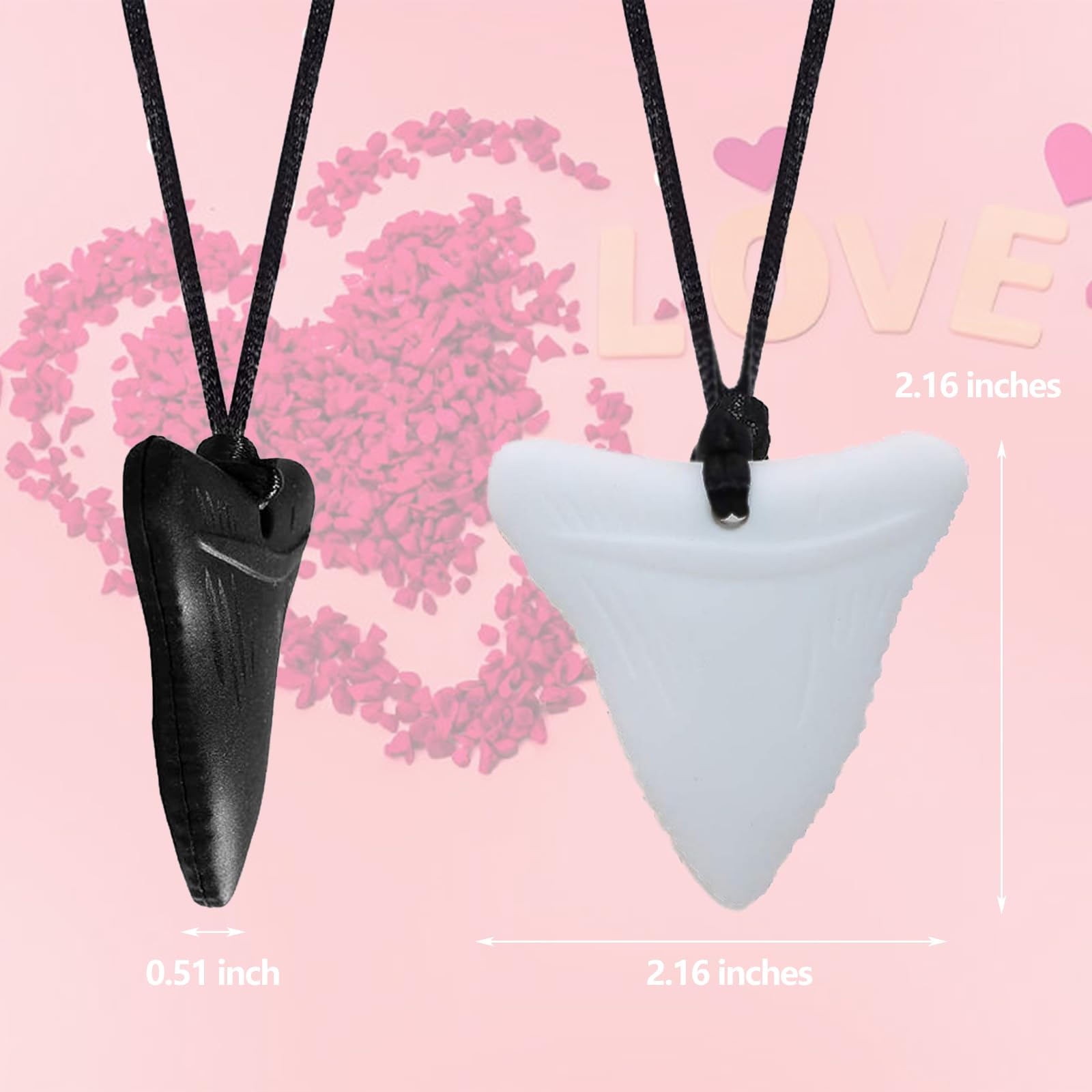 FITULABO Sensory Chew Necklace, Anxiety Relief Silicone Chewy Buddy Toys for Autistic Children Oral Motor, Autism ADHD SPD (8Color) - Image 2