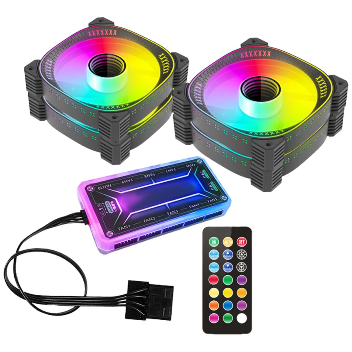 Ventiladores Argb de Refrigeración para Caja de PC con Controlador